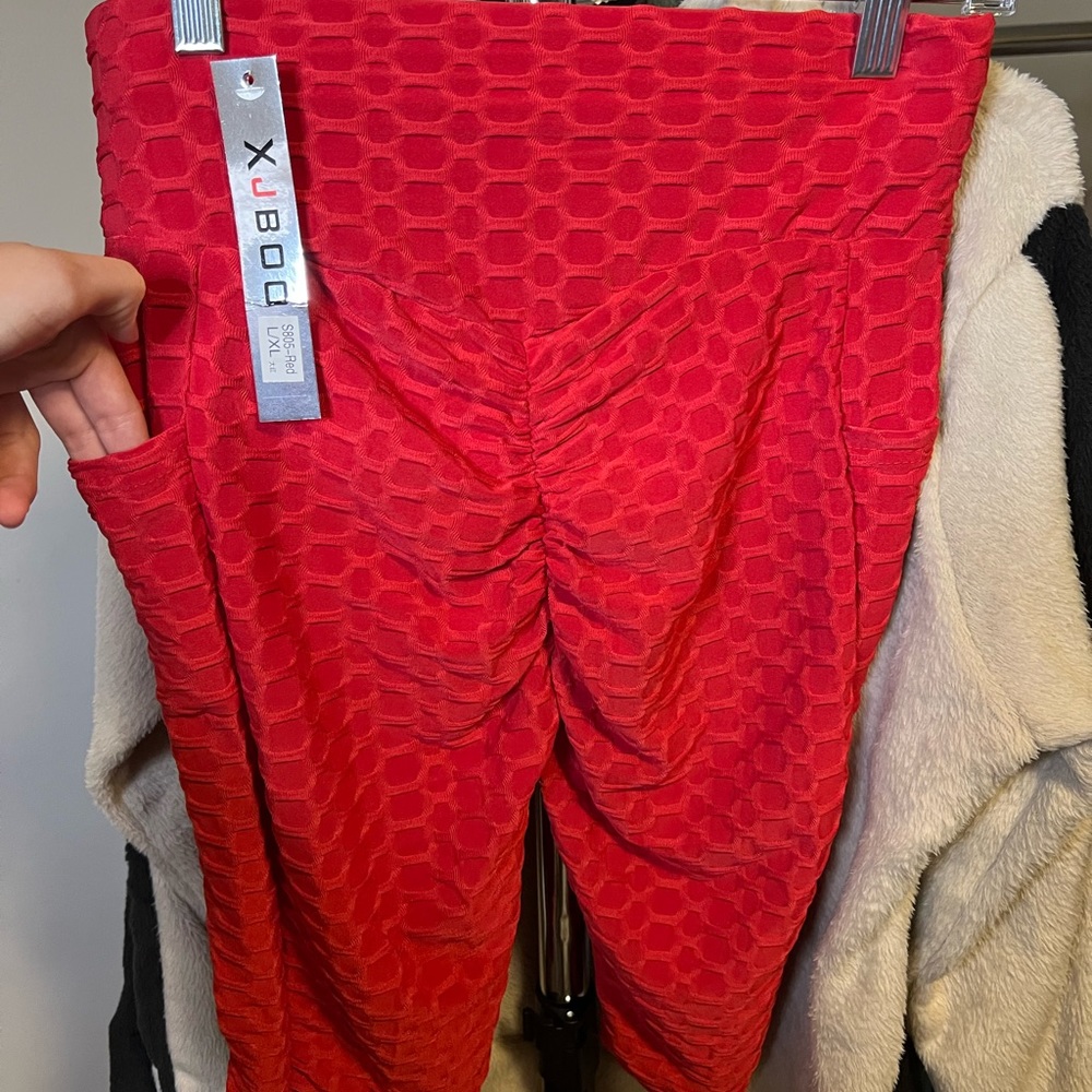 Scrunchy Bike shorts Red